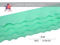 Chiffon Pleated Ruffle Lace (meter)